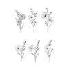 Pegatinas de Tatuaje Florales de Patrón Pequeño Transfronterizas Impermeables y Resistentes al Sudor Decoración de Verano Hermosas Simples Realistas Pegatinas de Tatuaje Personalizadas