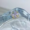 ASTMF-13 aleación de titanio colección oro morado claro aretes G23 titanio rosca interna circonita pernos para labio pernos para piercing
