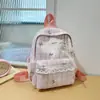Mochila Pequeña Dulce para Niños Estilo Coreano de Encaje con Lazo Cuadros de Moda Casual para Guardería