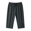 M-8Xl Tamanho Grande Verão Calças Curtas de Seda Gelo Masculinas Soltas Versátil Comprimento Médio Masculinas Cintura Elástica Esportivo Casual Fino