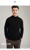 Suéter de Cachemir 100% Puro Otoño/Invierno Nuevo para Hombre de Cuello Medio Alto Tejido Simple Suéter Top Casual de Negocios