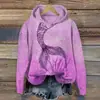 E-commerce Transfronteiriço Novo Estilo Moletom com Capuz Feminino Estampa Digital 3D Padrão de Peixe Pulôver Moletom com Capuz Atacado