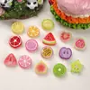 Acessórios de Resina DIY Desenho Animado, 15 Tipos de Presilhas de Cabelo com Fatias de Frutas, Decorações para Capas de Celular, Fivelas de Sapato, Chaveiros, Acessórios para Pingentes