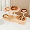 Estante para Flores Multicapa Escalera Estante de Almacenamiento Madera Maciza Escritorio Almacenamiento Cosméticos Adornos Organizador Soporte para Adornos de Caja Sorpresa