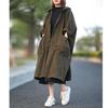 Gabardina larga holgada talla extra con manga murciélago por encima de la rodilla, bolsillo grande, con capucha para mujer, para el trabajo, primavera y otoño, abrigo casual