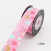 Fita de embalagem de presente com bolinhas de 25mm para grampo de cabelo, caixa de bolo DIY, cinto decorativo, fita de tecido 10 jardas/Rolo