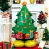 Árbol de Navidad de Pie con Base Grande, Globo de Papá Noel, Decoración de Globo para Fachada de Tienda en Centro Comercial