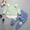 Ropa Infantil de Cuello Redondo para Niños y Niñas, Primavera 2026, Conjunto de Dos Piezas de Sudadera y Pantalón Largo para Bebés y Niños, Ropa Infantil Estilo Coreano, Al Por Mayor