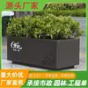 Combinación de Macetero de Acero Inoxidable para Exteriores, Canaleta para Flores de Hierro Forjado, Departamento de Ventas de Valla Municipal para Calle Comercial, Macetero Exterior para Flores