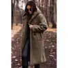 Outwear Feminino Amazon [Lista de Compras Manual] Outwear de Lã Longo com Capuz Quente Outono e Inverno Amazon