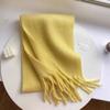Chal Monocromático de Invierno de Felpa Liso Estilo Perezoso Color Sólido Mohair Grande de Lana Cálida Bufanda Estilo Estudiante Transfronterizo