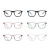Nuevo armazón de gafas para miopía ultraligero TR90 para jóvenes, patilla bicolor de seda, para hombres y mujeres, mismo armazón, gafas lisas anti luz azul