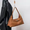 Bolso de mujer de cuero genuino transfronterizo, bolso de hombro y axila vintage estilo europeo y americano, bolso cruzado versátil de piel de vaca de grano superior TOGO