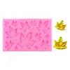 Varios Tipos de Moldes de Silicona de Hojas y Hojas de Arce, Colección de Hojas Decoración de Pasteles con Fondant Moldes para Hornear
