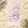 Toalla de Playa Sanrio Patrón de Dibujos Animados para Niños Gato Kitty Estampado Toalla de Baño Microfibra Secado Rápido para la Playa Toalla de Natación