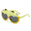 Óculos de Sol Polarizados Infantis Estilo Livro Vermelho Pequeno Desenho Animado para Meninos e Meninas Óculos de Sol Bebê Garfield Silicone Macio Fofo