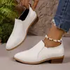 Sapatos Femininos Versáteis Confortáveis Moda Nova Primavera e Outono 2025 Design de Nicho Casual Bico Fino Salto Bloco Sapatos Femininos