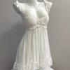 Lencería Sexy con un Estilo Puro y Atractivo, Fruncida y Transparente, Vestido Camisón Sexy de Malla con Volantes para Mujer, Camisón Atrevido para Bustos Pequeños