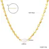 Exquisito Elegante Collar de Perlas de Agua Dulce Diseño de Nicho Ins Cadena de Clavícula de Perlas de Imitación Asimétrica Joyería de Acero Inoxidable