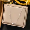 Collar Pequeño de Amor Heterosexual Cadena para Clavícula para Mujer 2024 Nuevo Verano Estudiante Corto Lujo Ligero Sencillo Joyería de Acero de Titanio