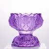 Suporte Colorido de Lâmpada de Manteiga de Vidro para Uso Doméstico, Base para Velas para Oferecer ao Buda, Lâmpada de Vela Duradoura, Suporte de Vela de Lótus