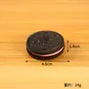 Modelo de Galleta Sándwich Artificial Oreo de PVC Llavero Colgante Creativo para Mochila Escolar Accesorios de Galleta Falsa