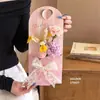 Embalagem de buquê de rosa única para o Dia dos Professores, bolsa de mão com cartão de flor pequena, caixa de embalagem de flor para atacado do fabricante