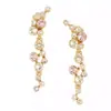 Pin de Oreja Asimétrico Brillante con Adorno de Cristal de Lujo Accesible de Alta Gama Oscar Fashion para Mujer