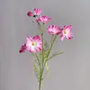 Flores de cosmos artificiales de 6 cabezas, ramo fresco y elegante para decoración del hogar, diseño de interiores, accesorios de boda, transfronterizo