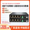 Transceptor Óptico de Red RS485 de Banda de Datos 485 Unidireccional Bidireccional 1-vía 2-vías 4-vías 100 Megabytes con Transceptor de Fibra Óptica de Red