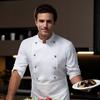 Roupas de chef de alta qualidade, novo hotel chinês, cozinha, outono e inverno, mestre com manga comprida, terno preto masculino