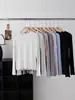 En Stock Camiseta Básica Suave de Cuello Redondo, Ligera, de Acetato de Lyocell, Lana, Tencel, Delgado y Elegante, Manga Larga 9936