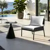 Silla de ocio para balcón silla de sofá tejida sillón impermeable para exteriores combinación de muebles de ratán para terraza de jardín al aire libre casa de huéspedes