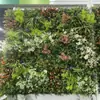 Parede de plantas simulada 100*100, parede de plantas verdes tridimensional, decoração com flores e grama artificiais, fundo verde, parede popular da internet