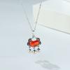 Collar con candado de larga duración en plata esterlina s925 para mujer, estilo retro tailandés, con cascabel de Ruyi, estilo étnico literario, venta al por mayor