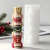Molde de Silicona para Velas Jenga Soldado de Nogal Transfronterizo Adorno de Yeso Aromaterapia Soldado de Nogal Navideño DIY