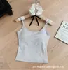 Top de tirantes cruzados de color dopamina, estilo chica picante, con espalda descubierta, con almohadillas de látex fijas, adelgazante, versátil