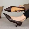 Zapatos de tacón de gatito elegantes, de punta fina, punta poco profunda estilo francés, ultrasuaves, plisados, 4CM, para mujer, nueva colección 2026, diseño de alta gama, perfectos con vestidos