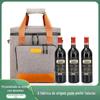 Novo saco de vinho tinto isolado por atacado três pacotes de vinho tinto refrigerado saco de isolamento ombro saco de vinho tinto portátil saco de piquenique