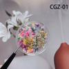 Arte de Unhas Flores Secas Decorações de Unhas Jardim de Monet Flores Pequenas Fragmentos Florais DIY Materiais Mistos Flores Secas do Jardim de Monet