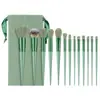 Kit de 13 Piezas de Brochas Suaves para Maquillaje, Portátil, para Sombra de Ojos, Polvo, Rubor, Corrector