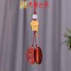Talla de palisandro con una solicitud para lanzar la Cadena para Teléfono Móvil del Santo Grial Decoración de Mochila de Pareja Colgante Corazón a Corazón