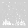 Pegatinas de Navidad Copos de Nieve Blancos Pegatinas Estáticas Atmósfera Navideña Creativa Puntos de Nieve Blancos Pegatinas de Cristal para Ventana Al por Mayor