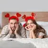 Diadema Corazón Rojo Día de San Valentín Accesorio para el Cabello Fiesta Navideña Decoración para Fotos Atrezo Diadema de Plumas en Forma de Corazón