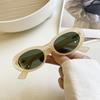 Gafas de Sol de Moda Le Tiktok del Mismo Estilo que Yang Chaoyue, Armazón Pequeño, Ojo de Gato Retro, Gafas de Sol Sencillas, Protector Solar Estilo Ins