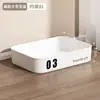 Caja de Almacenamiento Estilo Japonés con Tapa, Cesta Organizadora de Escritorio para Artículos Varios y Snacks, Caja Organizadora de Plástico para Almacenamiento de Cosméticos en Escritorio de Dormitorio