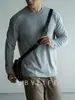 Camiseta de manga larga para hombre, mezcla de algodón Lyocell con tacto de nube y lana, colección otoño 2026, hipoalergénica, transpirable, adecuada para deportes, ocio y fitness