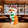 Ventas Directas de Fábrica de Adornos Navideños de Zorro de Plástico Moldeado por Soplado para Decoraciones Navideñas de Escritorio y Hogar