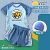 Traje de baño de dos piezas para niños de Minecraft Enderman, corte holgado para niños de talla grande, conjunto de traje de baño para niños talla mediana y grande