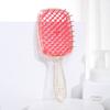 Peine de Cuidado para Cabello Mojado y Seco de Nuevo Estilo, Esponjoso, Brillante, Dorado, Anudado, Forma de Peine sin Masaje, Rejillas Transparentes Caladas